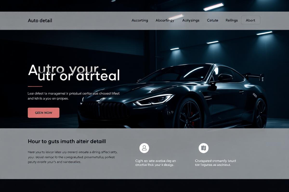 Auto Detailing website homepage concept — Carter's Auto Detail